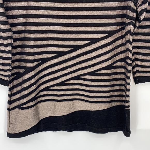 Dana Buchman Women's Brown & Black Stripe Lightweight Sweater Size Medium - Picture 8 of 10